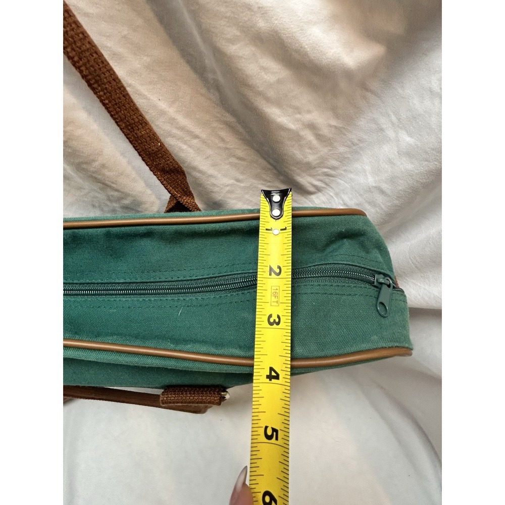 VTG Polo Ralph Lauren Green Laptop Messenger Bag Classic Old Money 90s - Picture 8 of 9